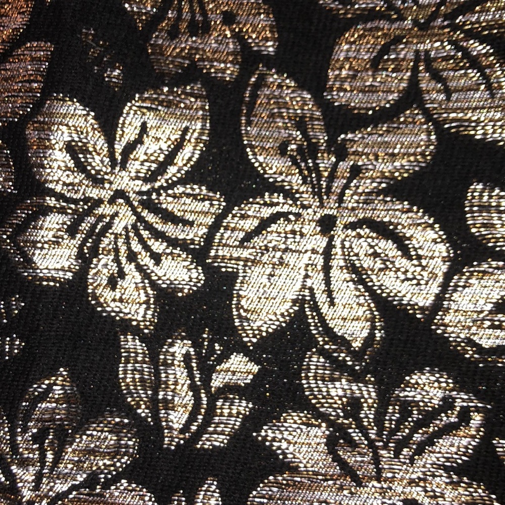 alice+olivia Black Tweed/Gold Floral Skirt-Sz.6 - Picture 4 of 6